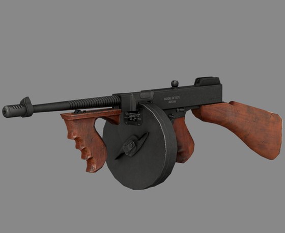 low_poly: Thompson_M1921