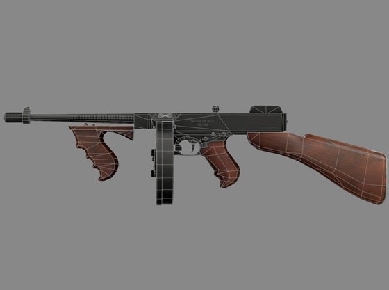 low_poly: Thompson_M1921